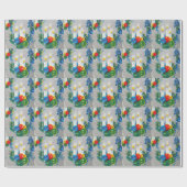 Vintages Retro-Weihnachtswrapping Paper aus den 50 Geschenkpapier (Flach)