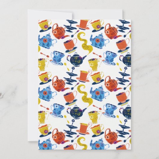 Vintages Retro Winter Whimsical Tee Party Ankündigung (Vorderseite)