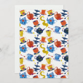 Vintages Retro Winter Whimsical Tee Party Ankündigung (Vorne/Hinten)