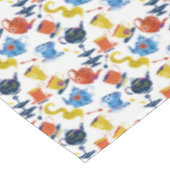 Vintages Retro Winter Whimsical Tee Party Tischdecke (Schrägansicht)