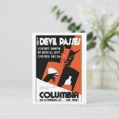 Vintages Retro WPA The Devil Theaterstück Postkarte (Stehend Vorderseite)