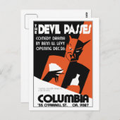 Vintages Retro WPA The Devil Theaterstück Postkarte (Vorne/Hinten)