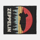 Vintages Retro Zeppelin Shirt Dirigiable Luftschif Fleecedecke (Vorderseite (Horizontal))