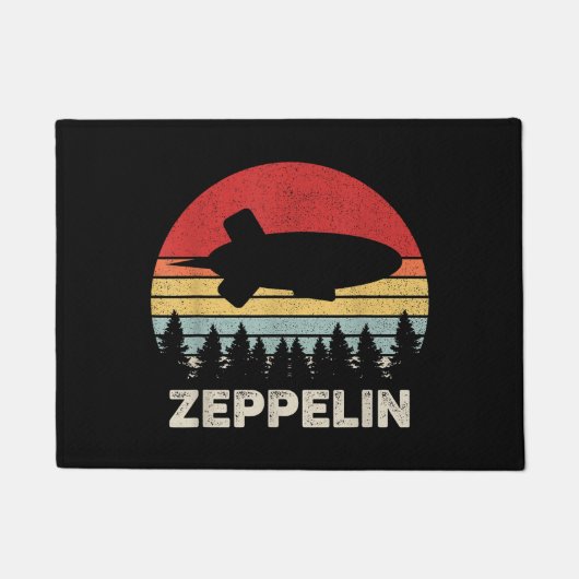 Vintages Retro Zeppelin Shirt Dirigiable Luftschif Fußmatte (Vorderseite)