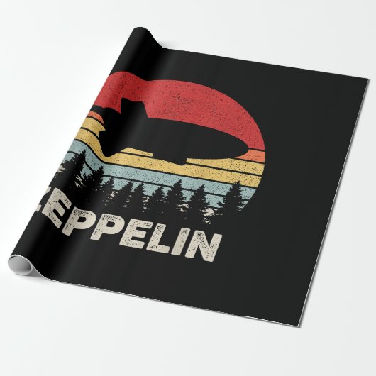 Vintages Retro Zeppelin Shirt Dirigiable Luftschif Geschenkpapier (Ungerollt)