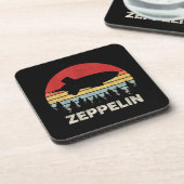 Vintages Retro Zeppelin Shirt Dirigiable Luftschif Getränkeuntersetzer (Linke Seite)