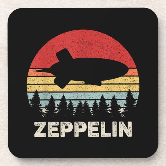Vintages Retro Zeppelin Shirt Dirigiable Luftschif Getränkeuntersetzer (Vorderseite)