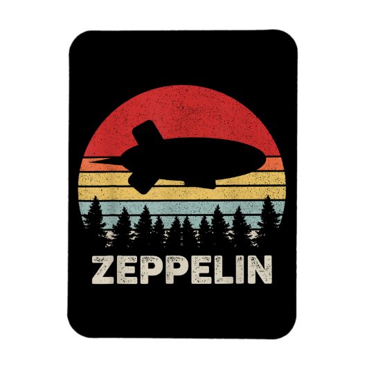 Vintages Retro Zeppelin Shirt Dirigiable Luftschif Magnet (Vertikal)