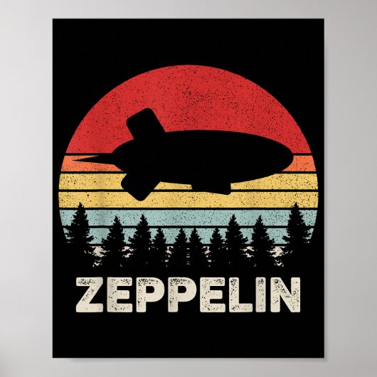 Vintages Retro Zeppelin Shirt Dirigiable Luftschif Poster (Vorne)