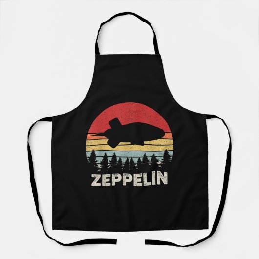 Vintages Retro Zeppelin Shirt Dirigiable Luftschif Schürze (Vorderseite)