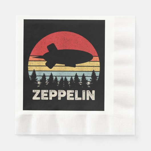 Vintages Retro Zeppelin Shirt Dirigiable Luftschif Serviette (Vorderseite)