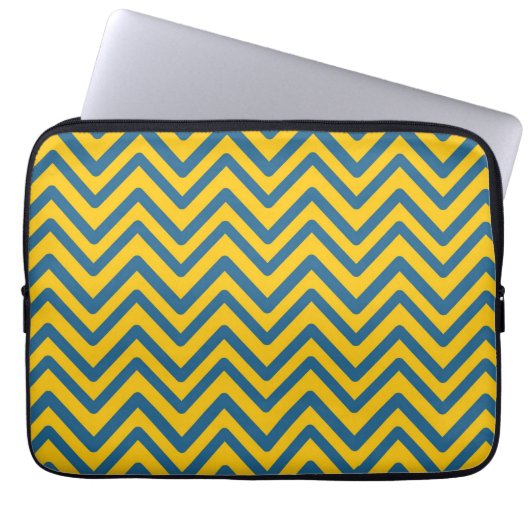 Vintages Retro-Zickzack Muster Laptopschutzhülle (Vorderseite)