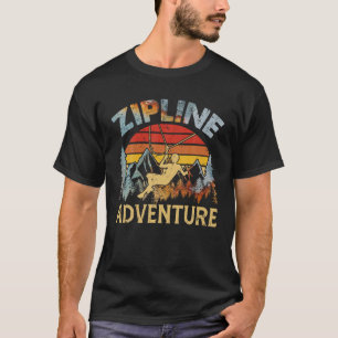 Vintages Retro Zipline Adventure Matching Zipline  T-Shirt