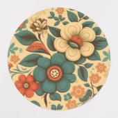 Vintages Retrodesign Blütenpastellfarben Etiketten (Design 1)