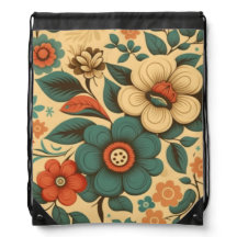 Vintages Retrodesign Blütenpastellfarben