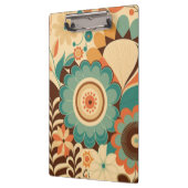 Vintages Retrodesign florbraunes Beizgrün Klemmbrett (Links)