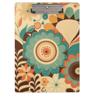 Vintages Retrodesign florbraunes Beizgrün Klemmbrett
