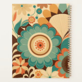 Vintages Retrodesign florbraunes Beizgrün Planer (Rückseite)