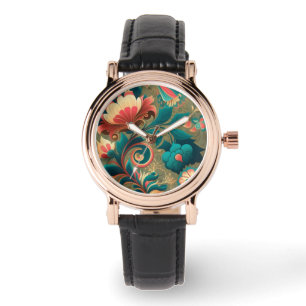 Vintages Retrodesign florgrün Armbanduhr