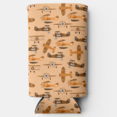 Vintages Retroflugmuster Selters Dosenkühler (Vorderseite)