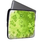 Vintages Retrogrün Limones Blumenmuster Laptopschutzhülle (Vorne Rechts)
