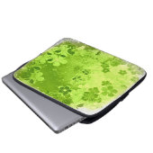 Vintages Retrogrün Limones Blumenmuster Laptopschutzhülle (Vorne Knopf)