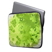 Vintages Retrogrün Limones Blumenmuster Laptopschutzhülle (Vorderseite Links)
