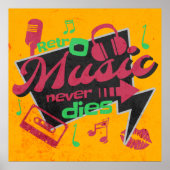 Vintages Retromusikposter Poster (Vorne)