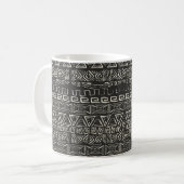 Vintages Retromuster. Aztekischer Hintergrund. Kaffeetasse (Vorderseite Links)