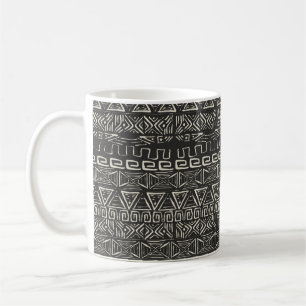 Vintages Retromuster. Aztekischer Hintergrund.  Kaffeetasse