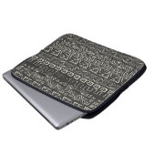 Vintages Retromuster. Aztekischer Hintergrund. Laptopschutzhülle (Vorne Knopf)