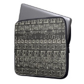 Vintages Retromuster. Aztekischer Hintergrund. Laptopschutzhülle (Vorderseite Links)