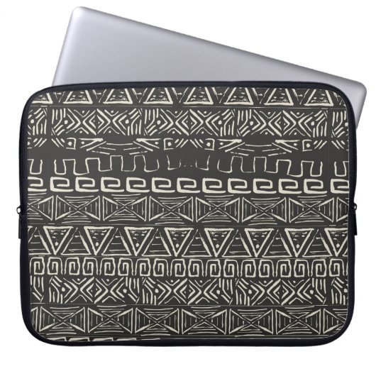 Vintages Retromuster. Aztekischer Hintergrund. Laptopschutzhülle (Vorderseite)