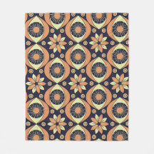 Vintages Retromuster in orange und gelb