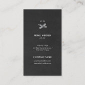 Vintages Retroschienengürtel aus schwarzem Leder S Visitenkarte (Rückseite)