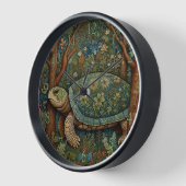 Vintages Retroschildkrötenwald Uhr (Winkel)