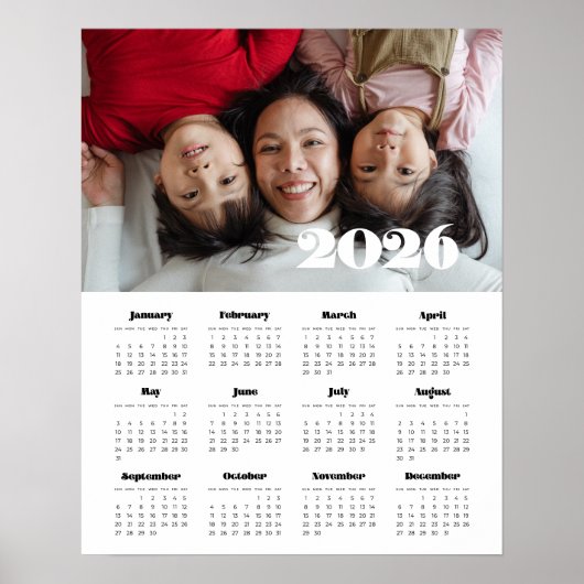 Vintages Retroskript 2025 Foto Poster (Vorne)