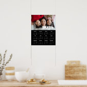 Vintages Retroskript 2025 Schwarzes Foto Poster (Küche)