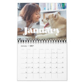 Vintages Retroskript 2026-Foto Kalender (Jan 2027)