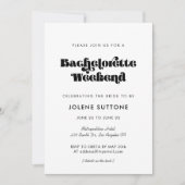 Vintages Retroskript Bachelorette Weekend Einladung (Vorderseite)