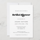 Vintages Retroskript-Brautparty Einladung (Vorderseite)