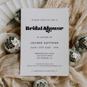 Vintages Retroskript-Brautparty Einladung