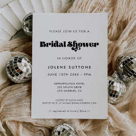 Vintages Retroskript-Brautparty Einladung