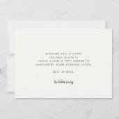 Vintages Retroskript Happy Hanukkah Foto Feiertagskarte (Rückseite)