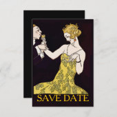 Vintages Rett Save The Date (Vorne/Hinten)