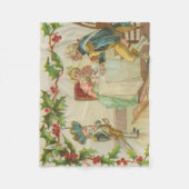 Vintages revolutionäres Kriegs-Weihnachten Fleecedecke (Vorderseite)