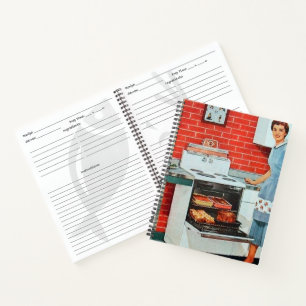 Vintages Rezept-Notebook hinzufügen Notizblock
