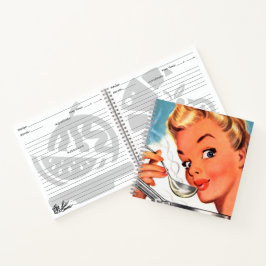 Vintages Rezept-Notebook hinzufügen Notizblock