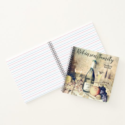 Vintages Rezept Notizblock (Innenseite)