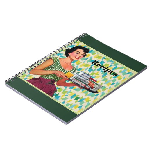 Vintages Rezeptbuch Notizblock (Linke Seite)